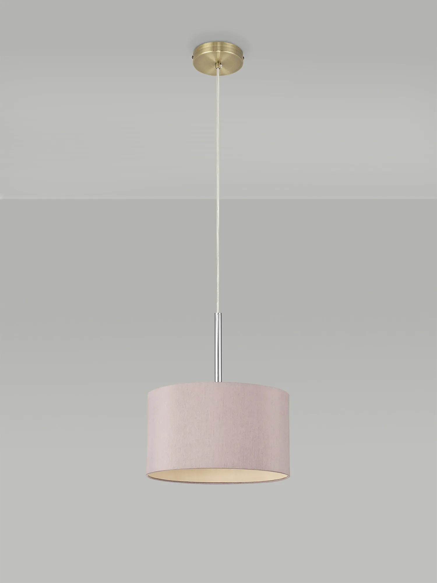 Baymont 30cm Pendant 1 Light Antique Brass, Taupe/Halo Gold DK0201  Deco Baymont AB TA